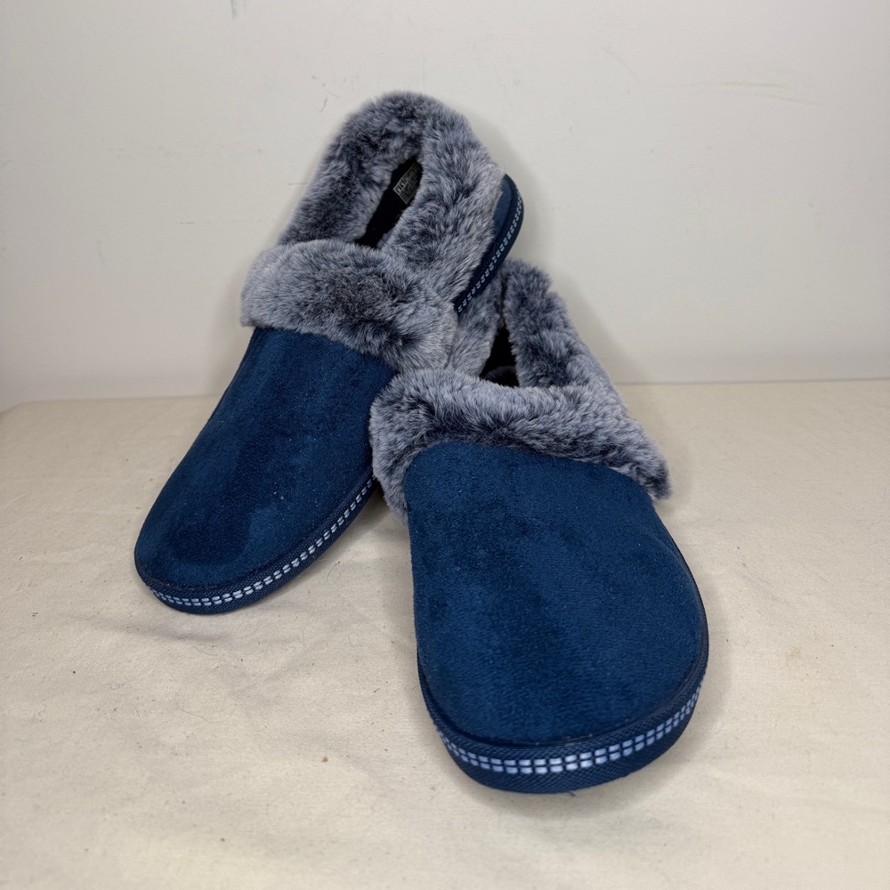 Skechers Blue Fur-Lined Slippers